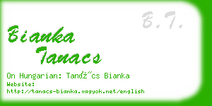 bianka tanacs business card